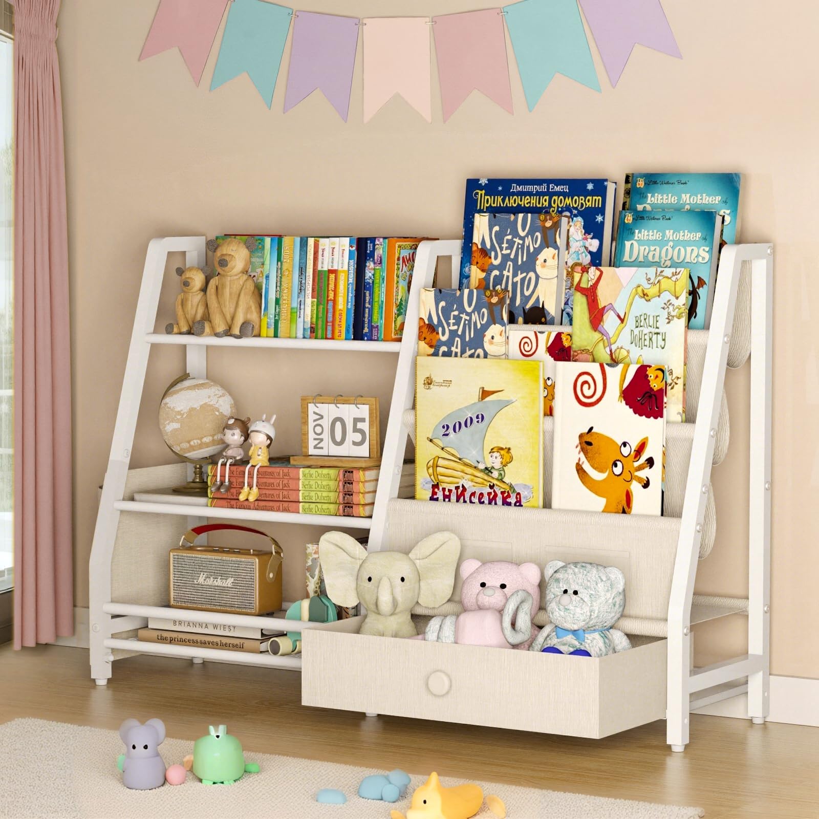 View 1 of **************Missing pieces*************
CONLI 3 Tier Book Shelf for Kids Rooms, Nursery Book Shelves with Drawer, Montessori Baby Toddler Bookshelf, White Kids Bookshelf and Toy Storage for Nursery, Bedroom, Playroom, Children Room