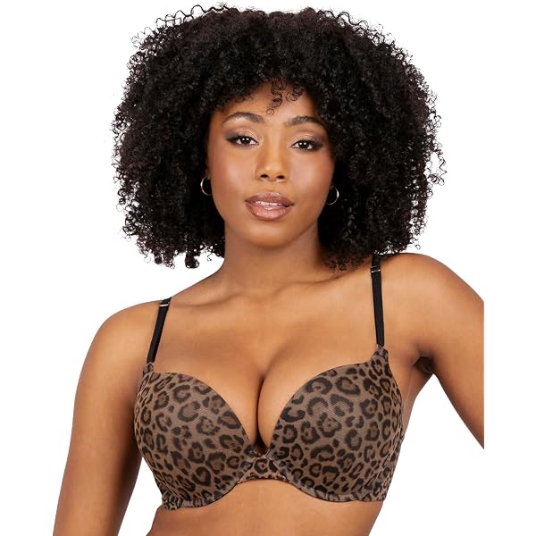 BRAVISSIMO Deco Rebel Moulded Plunge Bra – Animal Print – D-29 – Freya