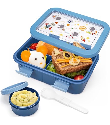 HEFA Lunchbox Für Kinder – Faltbare Bento-Box Mit Löffel & Gabel, Mikrowellengeeignet