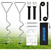 Kohree RV Awning Tie Down Kit, Upgraded Heavy-Duty Camper Awning Anchors Kit Accessories, Durable Straps & Storage Bag, Easy 