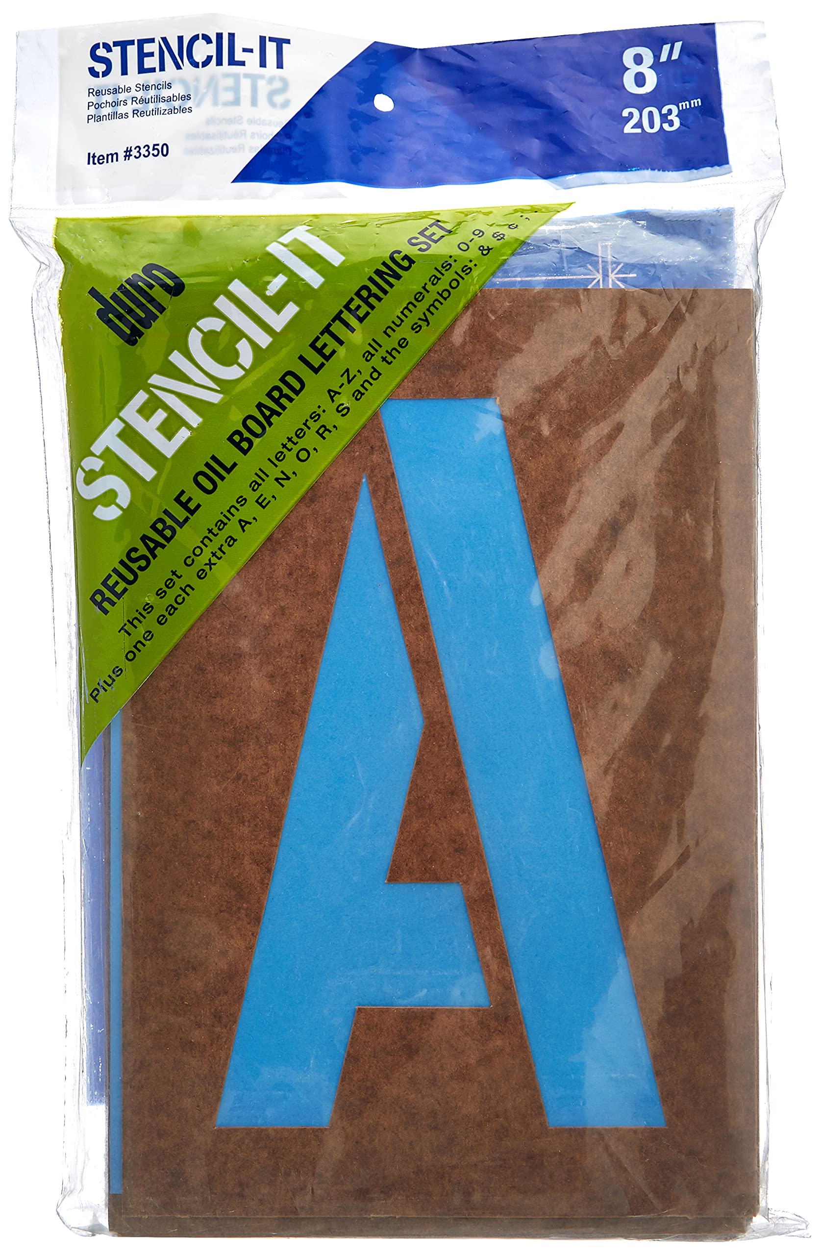Graphic Products Cardboard Stencil-It Reusable Lettering Set-8-inch