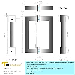 Top Hardware Steel 304 Grade Tubular Back to Back