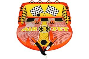 KMJETNIVY Towable Tubes for Boating Person,Pull Tube, Super Sofa Tubes for Boats,Inflatable Boat Tube,Front&Back Tow Points w/Heavy-Duty Thick Nylon Cover for Water Sports