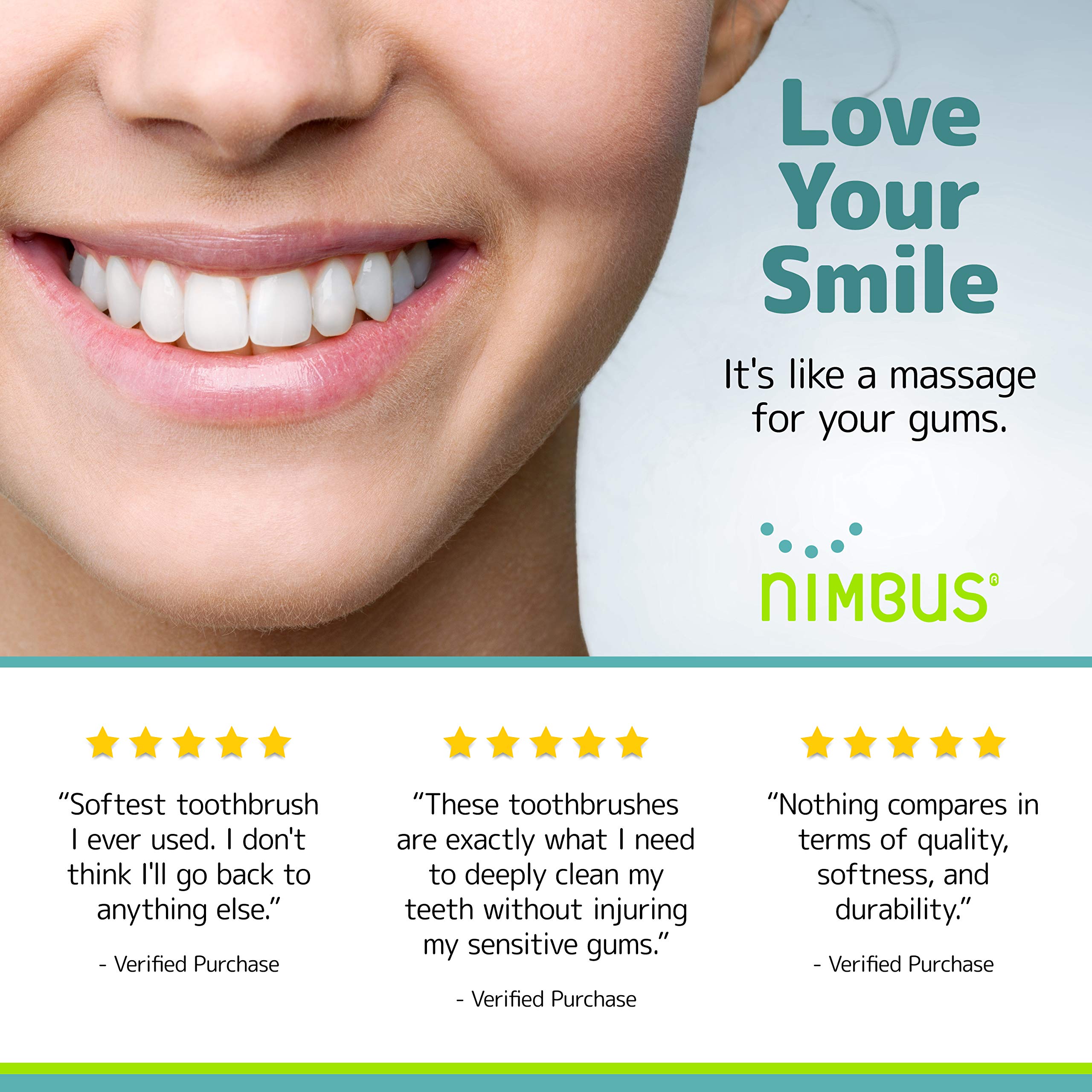 Nimbus Extra Soft Toothbrushes (Regular Size Head), Periodontist Design