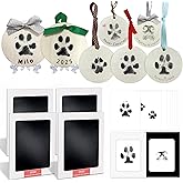 Skittypurr Inkless Pet Paw Print Kit,Dog Nose Print Kit,Ink Paw Print Ornament for Dogs Cats,Clean Touch Ink Pad,Mess Free,Pawprints Memorial Keepsakes,Pets Paw Print Impression Kit-4 Pack