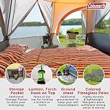 Coleman Unisex 8 Man Tent Orange 6-8 Person Weather Tec 2000mm view 8