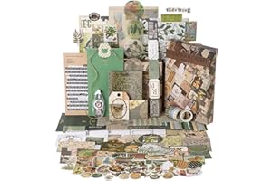 JOYCHOIC Vintage Junk Journal Supplies Aesthetic Journaling Kit, Scrapbook Papers Stickers Large Collection for Bullet Scrapbooking Materials, Planner DIY Arts Craft Collage, Adults
