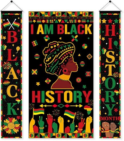 Black History Month Door Decorations - 3 Pcs Banner Set For Classroom & Office Decor