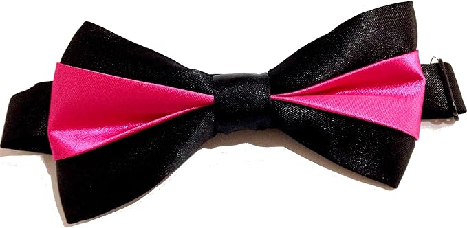 Amazon ショッキングピンク 蝶ネクタイ ボウタイ 黒 ピンク バイカラー メンズ 結婚式 To 36 ネクタイ 通販