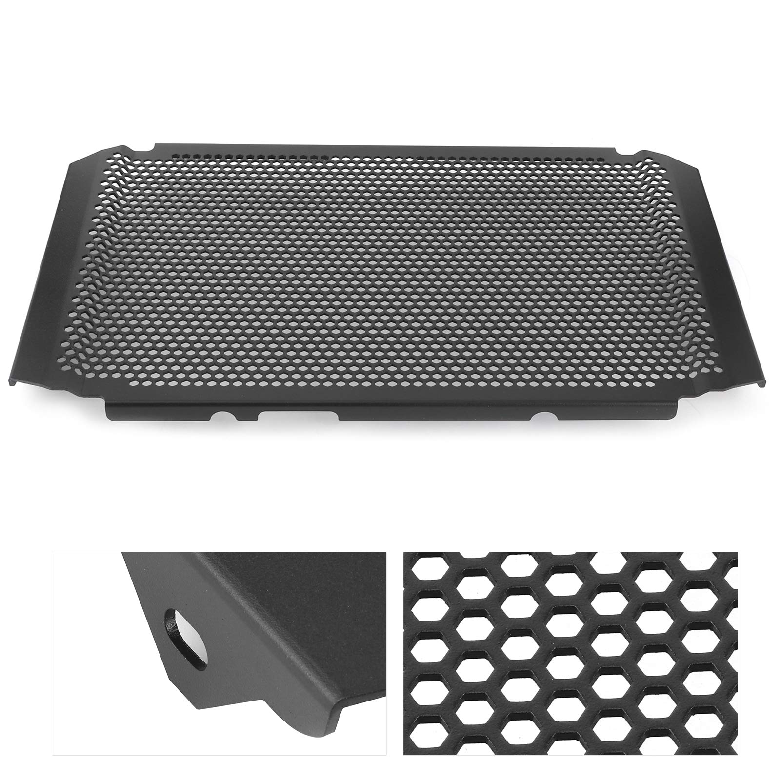 Qiilu Motorcycle Radiator Grille (Black, Aluminium) for Yamaha XSR900, FZ-09/MT-09, Tracer 900 GT