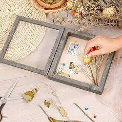 2 Packs 8x8 Shadow Box Frame with Linen Back