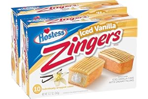 12.7oz Hostess Zingers Iced Vanilla Cake, 10 Piece (Pack of 2)