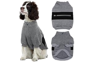 Kuoser Dog Sweatshirt, Winter Fall Warm Dog Sweater for Medium Large Sized Dogs Girl Boy, Cold Weather Pet Sweatshirts with P
