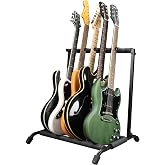 Gator Rok-It Multi Guitar Stand Rack with Folding Design, Holds up to 5 Electric or Acoustic Guitars (RI-GTR-RACK5)
