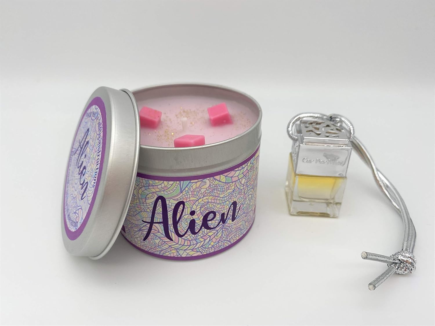 Alien Perfume Scented Car Air Freshener & Candle Christmas/Birthday