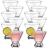 Libbey Cosmopolitan Stemless Martini Glasses Set of 12, Cocktail Cups | 8.25 oz Capacity for Cocktails, Appetizers, Desserts, and More with Stemless Design and Dishwasher-Safe Cleanup