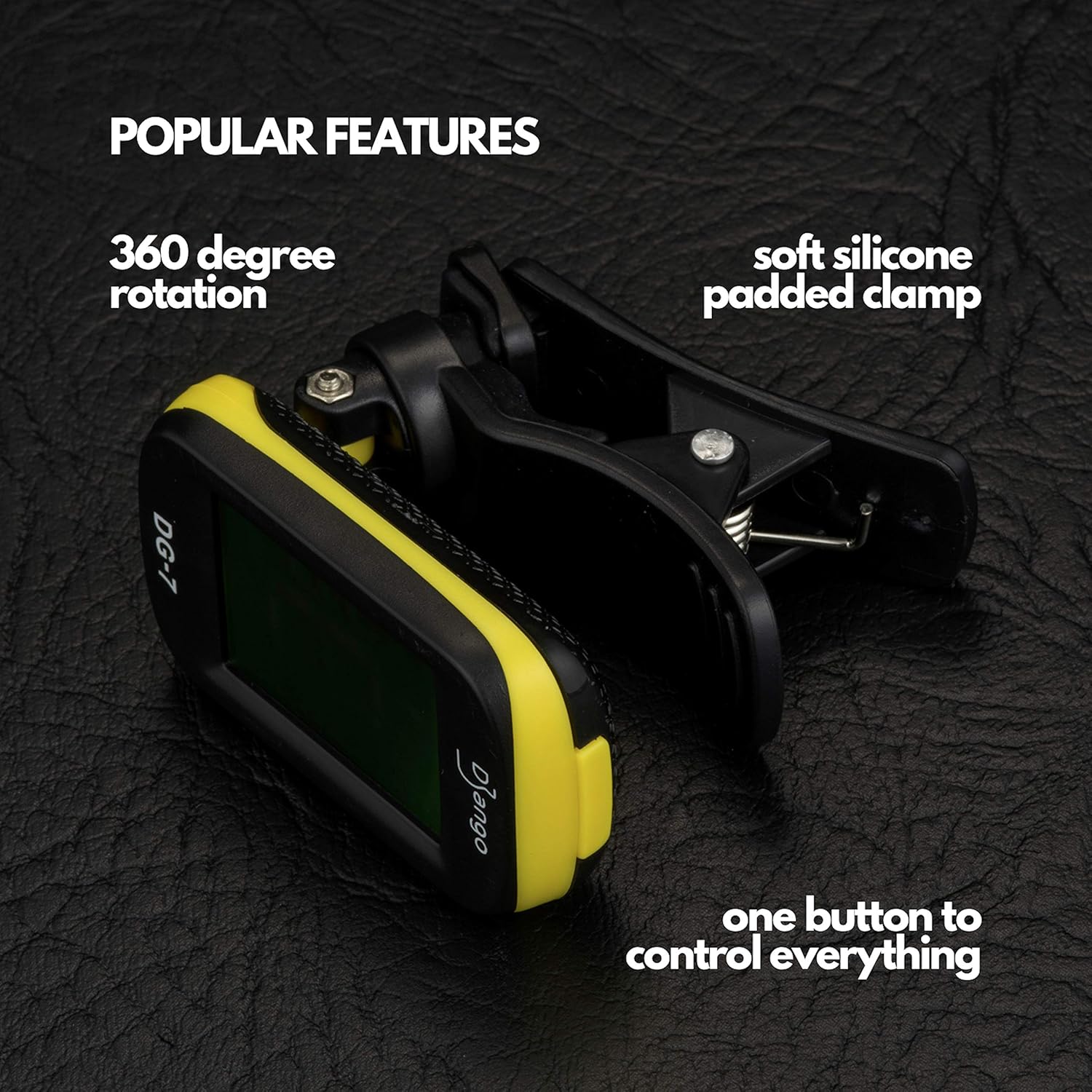 Django Guitar Tuner by Pick Geek, Black, Django Tuner - Image 4