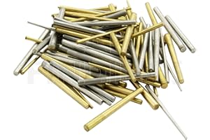100 Mixed Taper pins : Clock Steel Brass Assorted Mix Sizes Pin Tapered Repairs Parts (50)