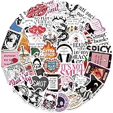 50PCS Smutty Book Stickers for Kindle Adult,Bookish Smut Reading Booktok Dark Romance Case Journal Water Bottle Sticker Spicy Lover Gift Funny Aesthetic Pink Laptop Phone Decal Decor (Bookish)
