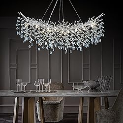 kvtinmty Modern Crystal Silver
