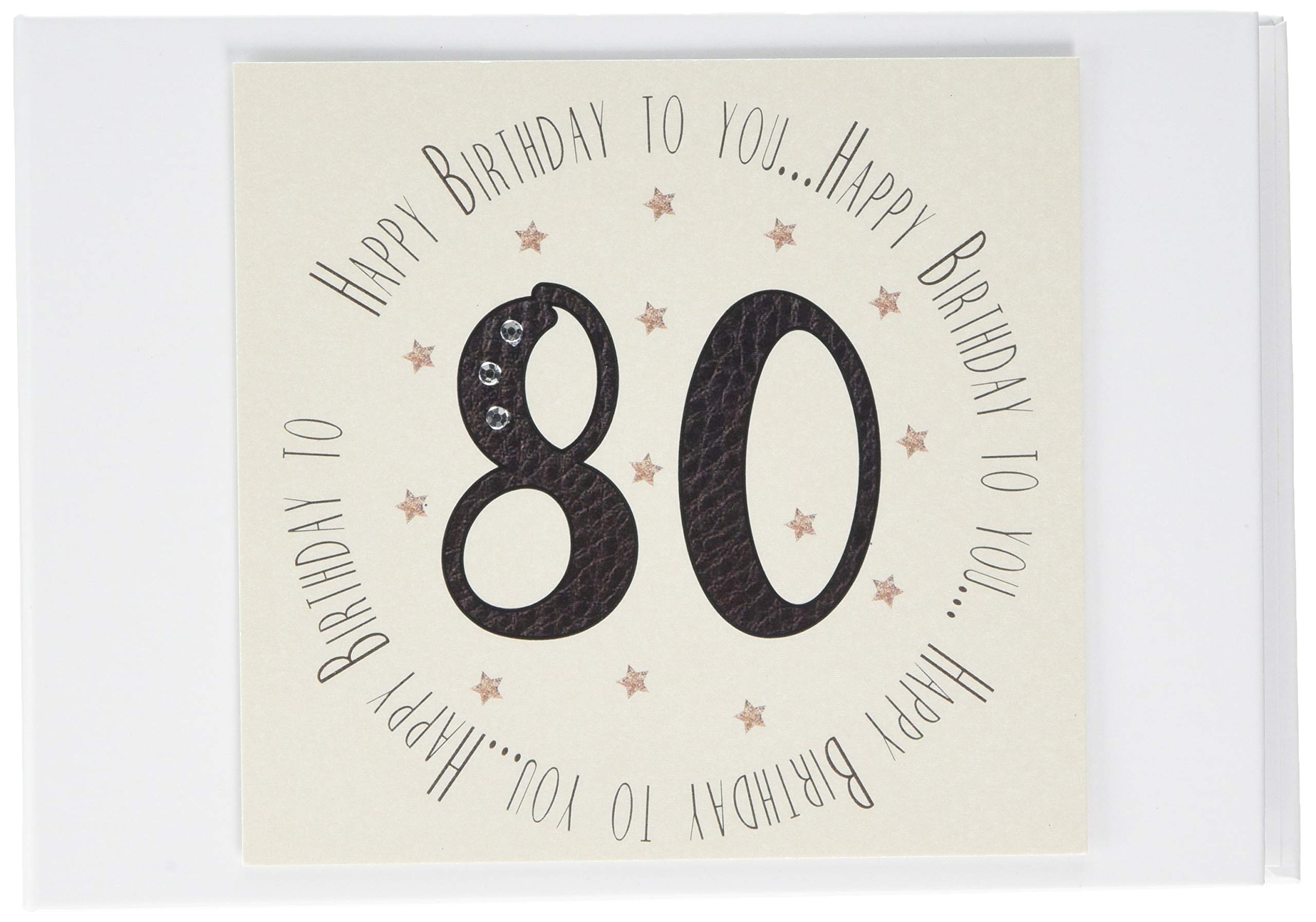 White Cotton Cards 80th Birthday Memories Photo Album (MTGA80T), of