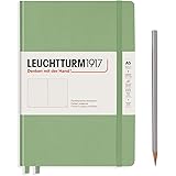 LEUCHTTURM1917 - Medium A5 Dotted Hardcover Notebook (Sage) - 251 Numbered Pages