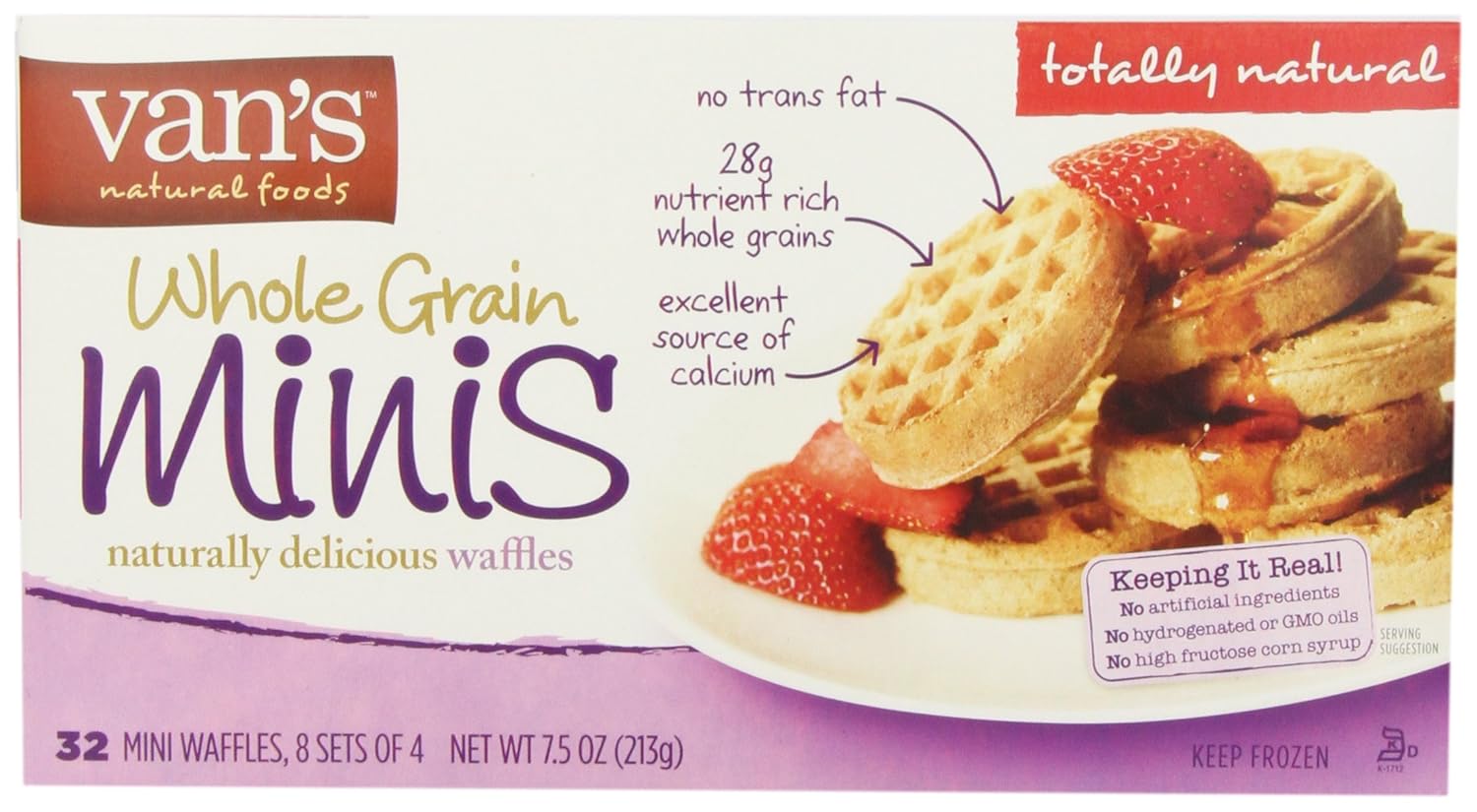 Van's, Homestyle Mini Waffle, 32 Count , 7.5 oz (Frozen)