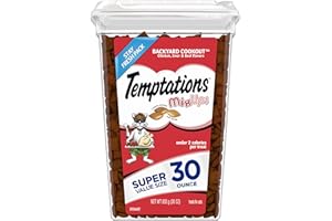 Temptations MixUps Backyard Cookout Flavor Crunchy and Soft Cat Treats, 30 oz. Tub