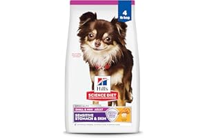 Hill's Science Diet Sensitive Stomach & Skin, Adult 1-6, Small & Mini Breeds Stomach & Skin Sensitivity Support, Dry Dog Food, Chicken Recipe, 4 lb Bag