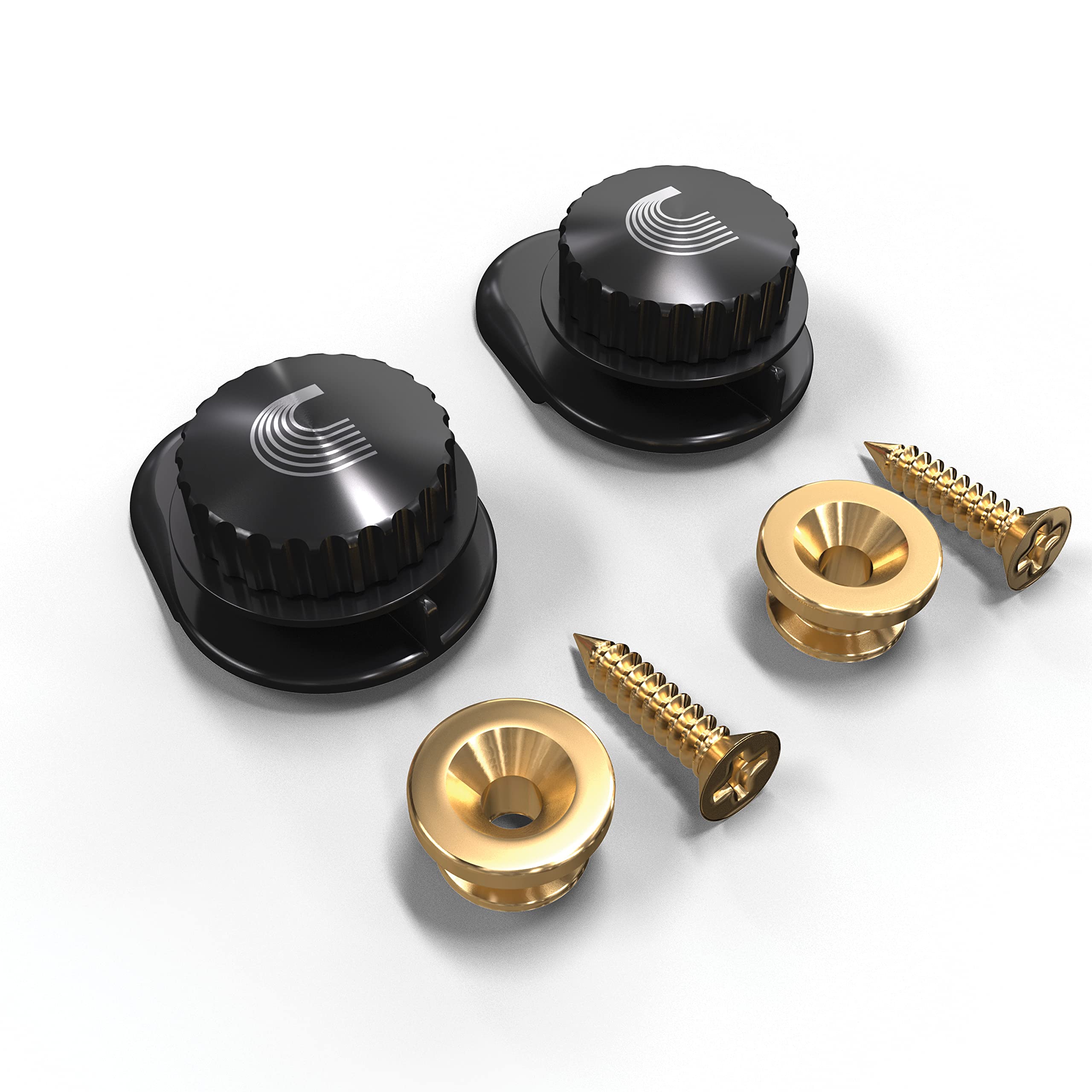 D'Addario Universal Strap Lock System, Gold, by D'Addario