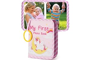 Briuhap Baby Photo Album, Holds 17 4x6 Pictures, My First Soft Cloth Family Photo Book, Great Baby Shower Gifts for Girls Boy