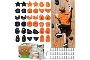 SEKKVY 36-Pack Kids Climbing Holds - Toddler Rock Climbing Toy Set with Hardware for Indoor/Outdoor Climbing Walls