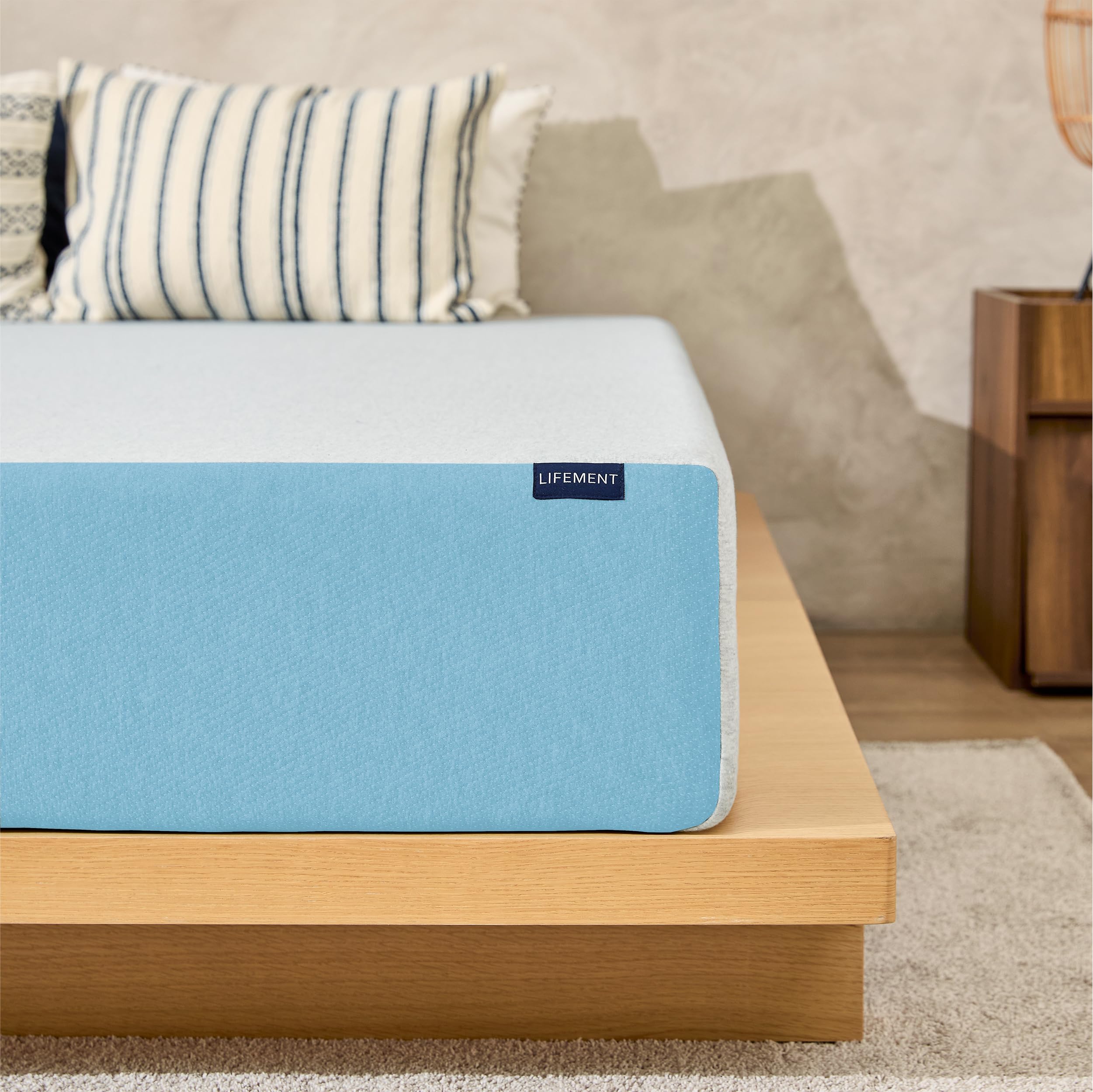 Photo 1 of LIFEMENT, Basic 8 Inch Twin, Copper Infused Cooling Gel Memory Foam Mattress, Medium Firm, Fiberglass Free, Pressure Relief, Safe & Certified Foams & Cover, 10-Year Warranty