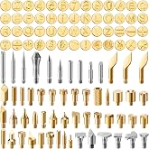 105 Pieces Wood Burning Tip Pyrography Wood Burning Tip Set Including Letter Number Symbol Wood Burning Tip for Wood Burner DIY Embossing Wood Burning Carving Crafts