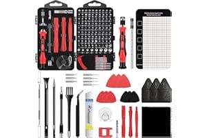 KIROGILY 135 in 1 Precision Screwdriver Set, Computer Screwdriver Kit, Laptop Repair Tool Kit, Electronics Repair Tool Kit for PC MacBook Cell Phone iPhone Nintendo Switch PS4 Xbox Controller(Red)
