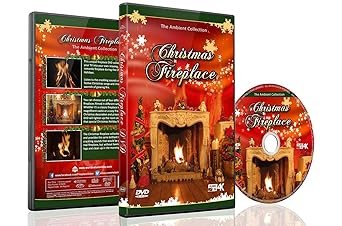 Weihnachten DVD - Kaminfeuer Weihnachten mit langen Holzfeuern mit den Geräuschen von knisterndem Holz und Weihnachtsmusik