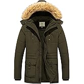 WenVen Men's Hooded Warm Coat Winter Parka Jacket