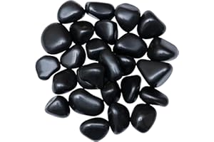 ZAICUS Black Tourmaline Tumbled Stones and Crystals Bulk Rocks 1,000+ Carats Natural Polished Irregular Gemstones and Crystals for Vase Filler, Jewelry Making, Decoration, Polishing, Rock Collection