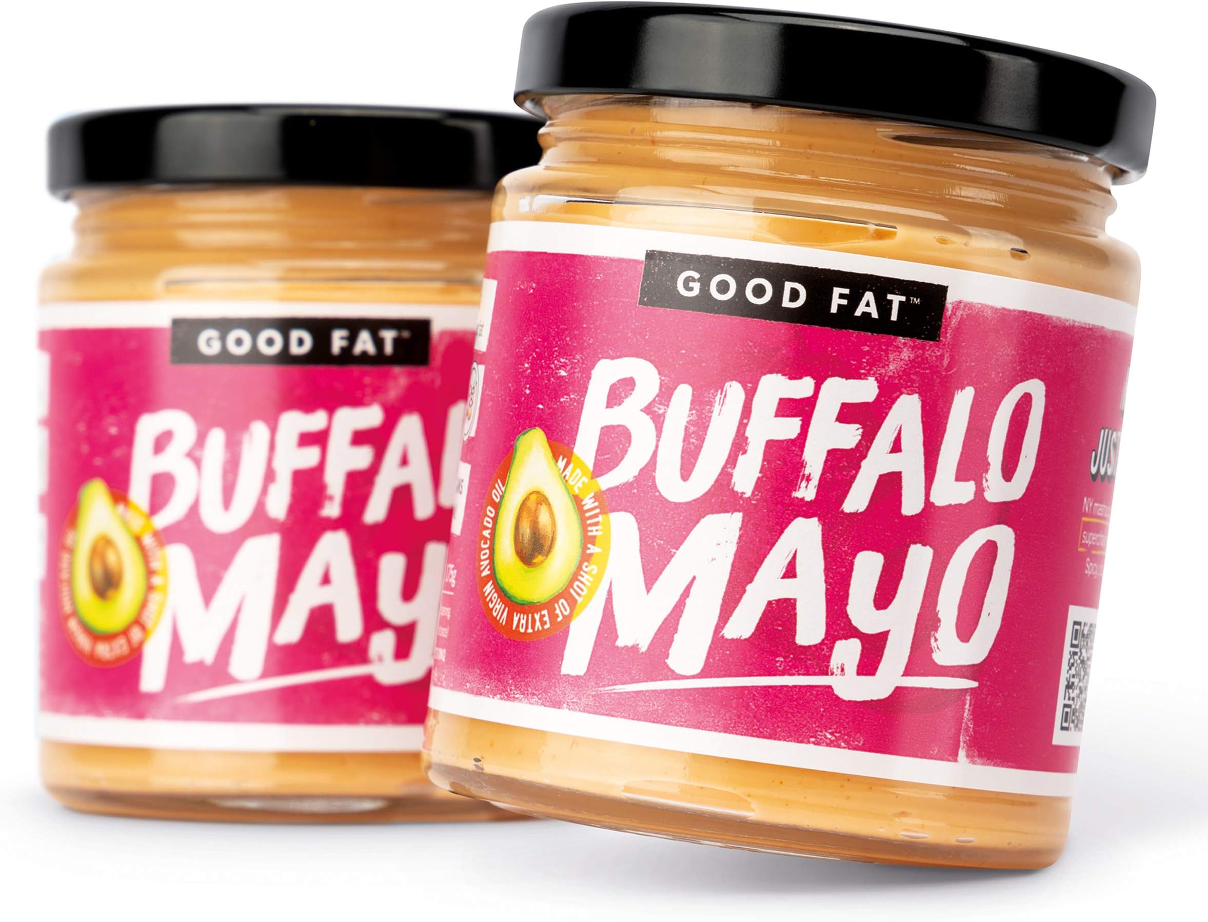 Good Fat Buffalo Mayo – Buffalo Hot Sauce Mayonnaise with Extra Virgin Avocado Oil (Gluten Free & Keto Friendly) – 175g x 2