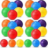 Macarrie 30 Pcs Playground Balls 6 Inches Dodgeball Kick Balls for Kids Adults Colorful Inflatable Balls Handballs Soccer Basketball Handball Games Camps Schools Outdoors