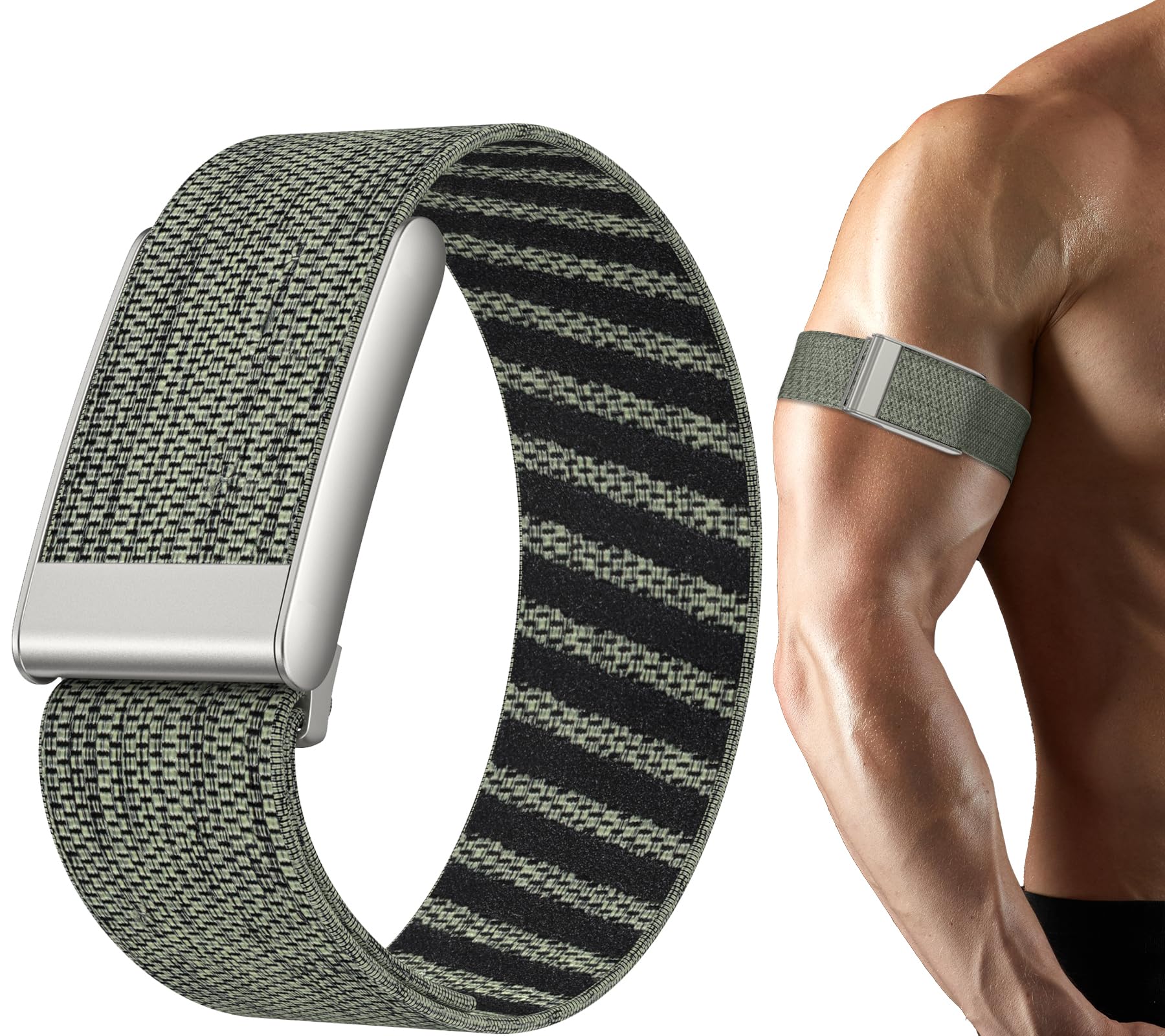 omee Nylon Sport Band Compatible with Whoop 5.0 Bicep Bands One, Peak and Life, Breathable Nylon Adjustable Waterproof Replacement Wristbands Straps for Whoop Band 5.0 – Not Compatible with Gen 4