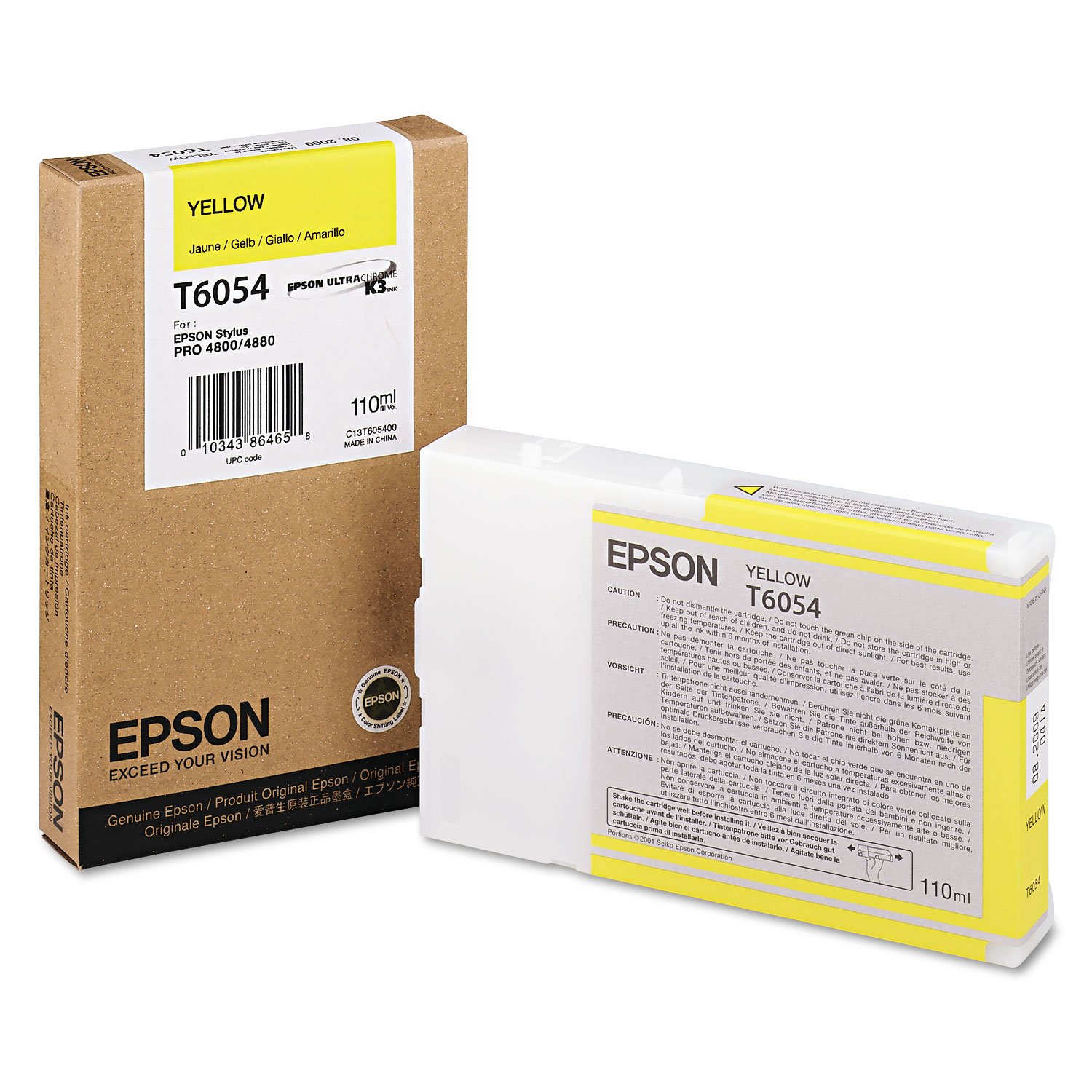 Epson Ink Cartridge for Stylus Pro 48xx, Yellow, Genuine, Amazon Dash Replenishment Ready