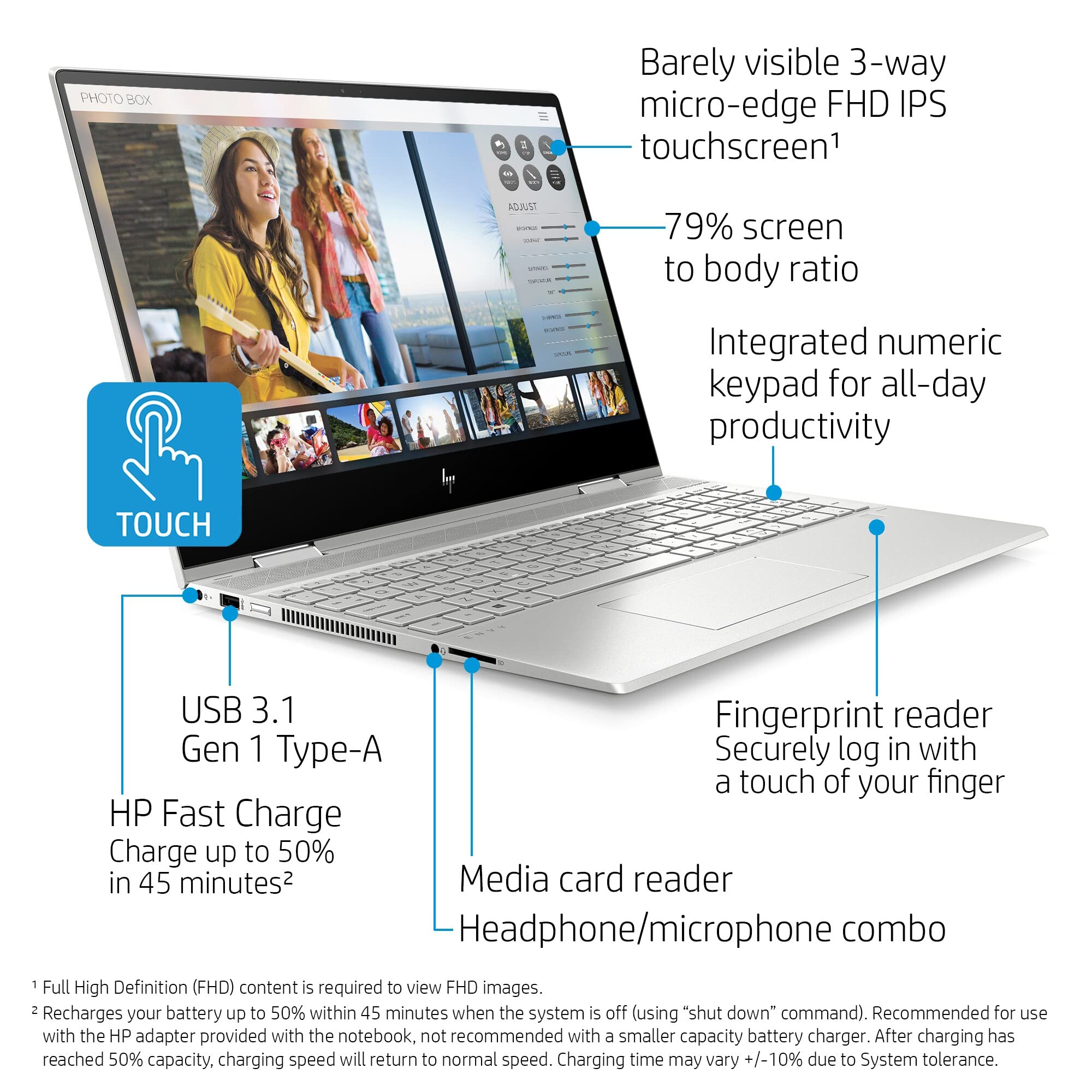 HP Envy x360-15-dr1010nr, 15.6