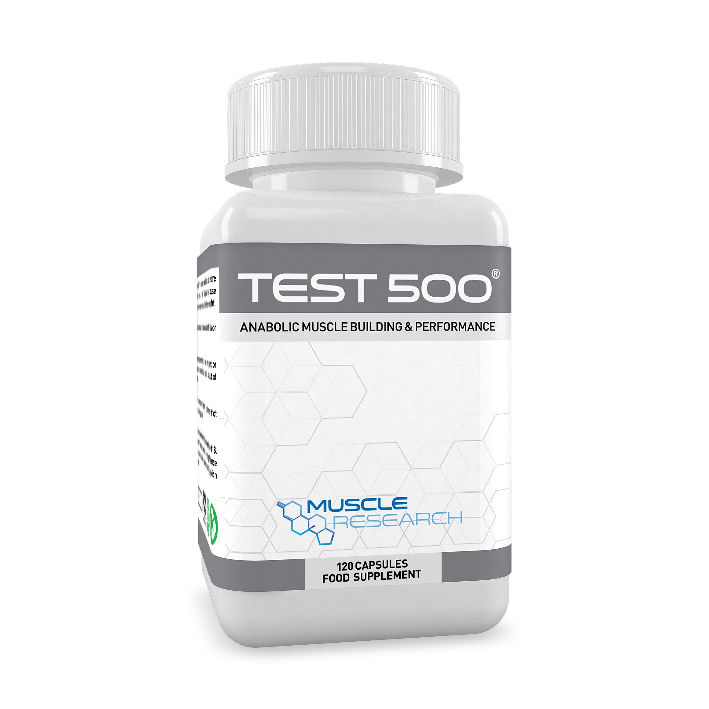 Muscle Research Test 500-60 Capsules - High Dose - Bodybuilding Supplement - Maca Root, D-Aspartic Acid, Fenugreek, Zinc & Magnesium