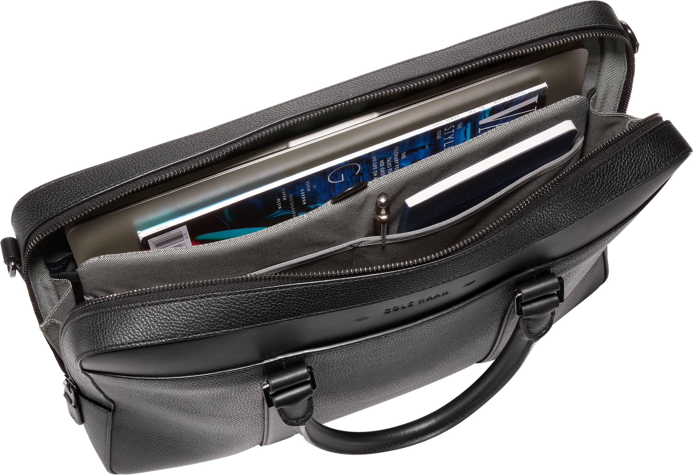 Cole Haan mens Triboro Leather Briefcase