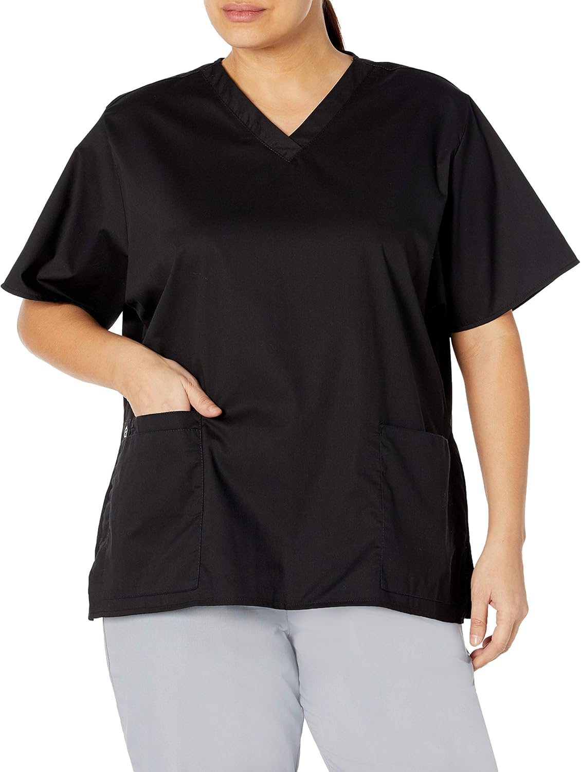 WonderWink Women's PlusSize Wonderwork VNeck Scrub Top