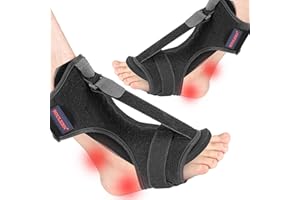 soulern 2 Pack Plantar Fasciitis Night Splint Drop Foot Orthotic Brace, Adjustable Plantar Fasciitis Brace, Improved Dorsal Night Splint for Effective Relief from Plantar Fasciitis