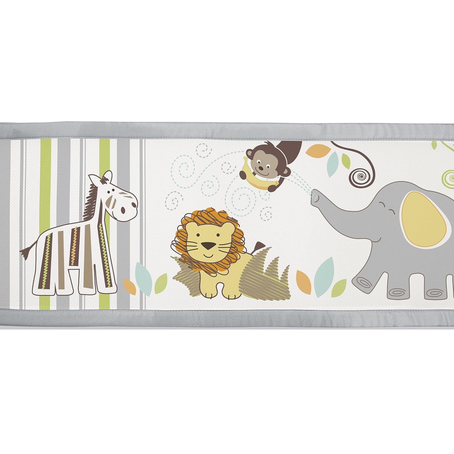 BreathableBaby Classic Breathable Mesh Crib Liner - Safari Fun Too : Baby