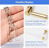 Weielt Toilet Flush Handle Replacement Kit Zinc Alloy Gold Lever Arm view 3