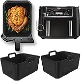 Premium Ninja 10 Quart DZ302, DZ550 & DZ401 Silicone Liners | BPA Free Platinum Silicone | 0.1inch Thick Silicon Liner & 0.3i